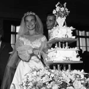 Shirley Eaton, TV and Film Actress aged 21, wedding to Colin Lenton Rowe aged 27 Shirley Eaton, TV and Film Actress aged 21, wedding to Colin Lenton Rowe aged 27