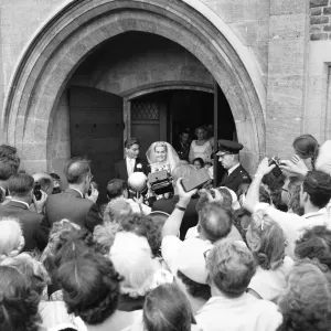 Shirley Eaton, TV and Film Actress aged 21, wedding to Colin Lenton Rowe aged 27 Shirley Eaton, TV and Film Actress aged 21, wedding to Colin Lenton Rowe aged 27