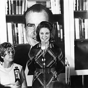 Shirley Temple Black Child Actress Helping Richard Nixon win support to be elected Dbase