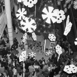 Shoppers admiring the Christmas display in the Broad Street Shopping Centre following Shoppers admiring the Christmas display in the Broad Street Shopping Centre following