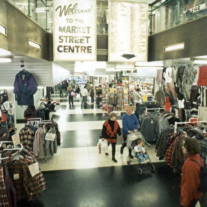 Shoppers browsing in the Market Street Centre, Manchester. 26th October 1994