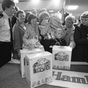 Shoppers buying Cabbage Patch Dolls at Hamleys, London toy store. 3rd December 1983 Shoppers buying Cabbage Patch Dolls at Hamleys, London toy store. 3rd December 1983