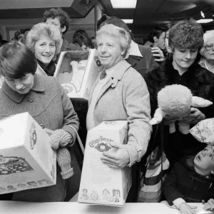Shoppers buying Cabbage Patch Dolls at Hamleys, London toy store. 3rd December 1983 Shoppers buying Cabbage Patch Dolls at Hamleys, London toy store. 3rd December 1983