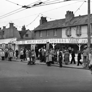 Black and White Print of Shops on Southend-on-Sea Seafront, 1954 Black and White Print of Shops on Southend-on-Sea Seafront, 1954