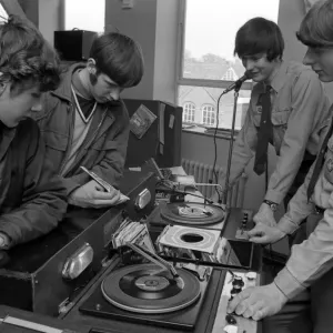 Showing their skills with a record turntable was among the displays put on by Venture Showing their skills with a record turntable was among the displays put on by Venture