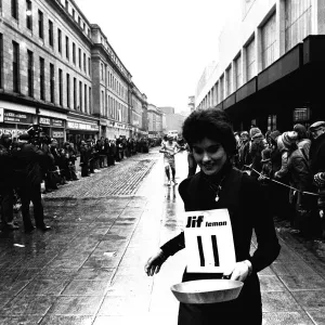 The Shrove Tuesday Jiff Lemons Pancake Race in Clayton Street