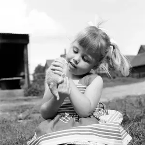Siblings, Helen (3) and Paul Burrows (9) from Waterloo, London