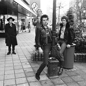 Sid Vicious Singer Punk Band The Sex Pistols with the band in Holland