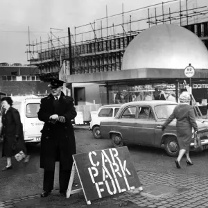 A Sign of Christmas: Coventry Car Park Print, circa 1965 A Sign of Christmas: Coventry Car Park Print, circa 1965
