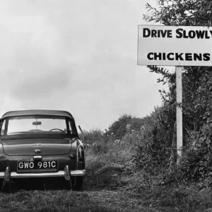 A sign warning motorists leaving the Monmouthshire show that they will drive through a A sign warning motorists leaving the Monmouthshire show that they will drive through a