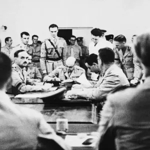 Signing of the peace convention between the government of Syria