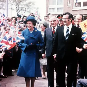 Silver Jubilee Tour of Scotland at Glasgow May 1977 Queen Elizabeth goes walkabout Silver Jubilee Tour of Scotland at Glasgow May 1977 Queen Elizabeth goes walkabout