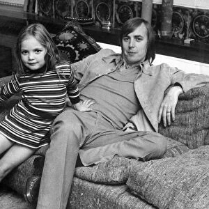 Simon Dee seen here with his daughter in his flat