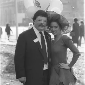 Simon Weston, Falklands Veteran, with unknown model - November 1988 Simon Weston, Falklands Veteran, with unknown model - November 1988