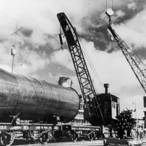 The Singapore Naval base showing vessels refitting or in dock during the Second World War