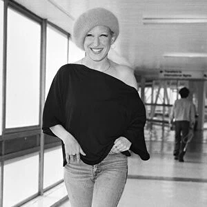 Singer and actress Bette Midler seen here arriving at Heathrow Airport from the USA