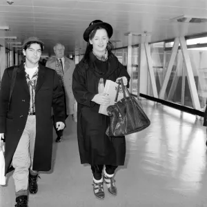 Singer Boy George from the Culture Club group leaving Heathrow airport for New York Singer Boy George from the Culture Club group leaving Heathrow airport for New York