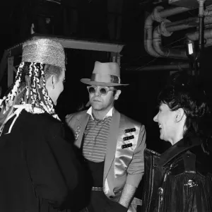 Print of Boy George with Elton John at Wembley Concert