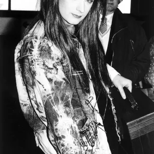 Boy George in Safety Pin Coat Print, 14th March 1986