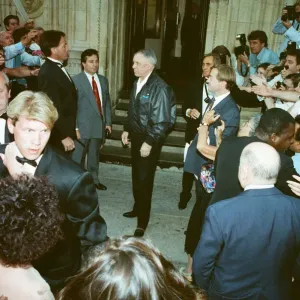 Frank Sinatra Mobbed by Fans at Royal Albert Hall Print 1992