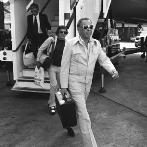 Frank Sinatra Arriving at London Airport 1974 Print