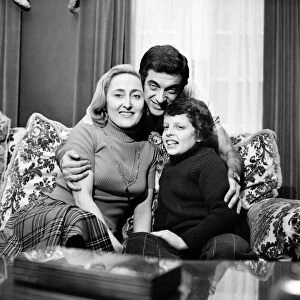 Singer Frankie Vaughan and family. February 1975 75-01098-002