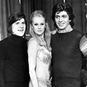 Singer Georgie Fame (right) with Alan Price and Elizabeth Elliott at the Talk of the Town