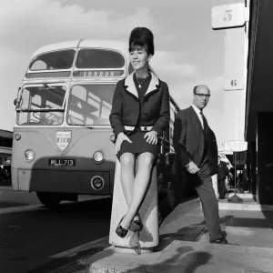 Singer Helen Shapiro, pictured leaving London Airport for Warsaw Singer Helen Shapiro, pictured leaving London Airport for Warsaw
