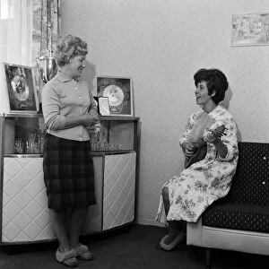 Singer Helen Shapiro pictured with her mother at her home. 24th May 1962