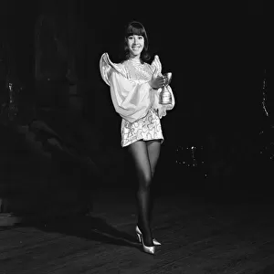 Singer Helen Shapiro, pictured behind the scenes at the theatre in one of her costumes
