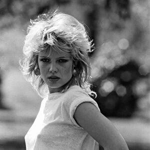 Singer Kim Wilde, who has a record in the charts. 14th April 1981