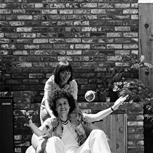 Singer Leo Sayer and his wife Jan at home in Beverly Hills, California. 26th July 1977