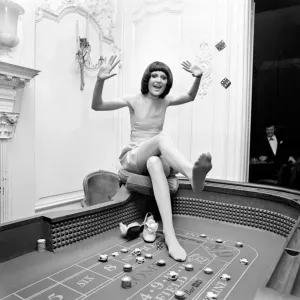 Singer Sandie Shaw at a Shoe Retailer's Party Print Singer Sandie Shaw at a Shoe Retailer's Party Print