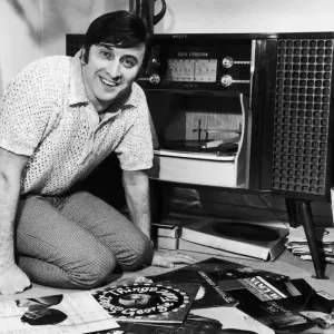 Singer Vince Hill seen here looking through his record collection at home. 3rd March 1967 Singer Vince Hill seen here looking through his record collection at home. 3rd March 1967