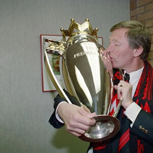 Sir Alex Ferguson with the Barclays Premiership Trophy - 1993