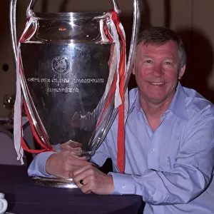 Sir Alex Ferguson with the Champions League Trophy - 26 / 05 / 1999