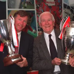 Sir Alex Ferguson and Sir Matt Busby European Cup Print