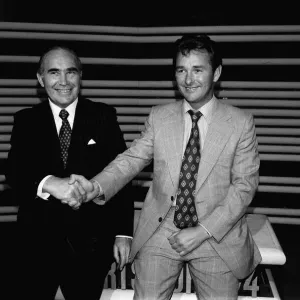 Sir Alf Ramsey former England manager June 1974 shakes hands with Brian Clough Sir Alf Ramsey former England manager June 1974 shakes hands with Brian Clough