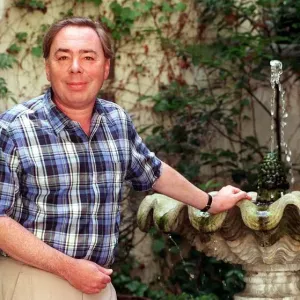 Sir Andrew Lloyd Webber in his garden August 1998 at his home in Eaton Square Sir Andrew Lloyd Webber in his garden August 1998 at his home in Eaton Square