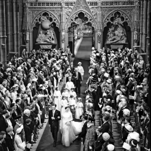 Sir Angus and Princess Alexandra's Wedding Day Print, 23rd April 1963 Sir Angus and Princess Alexandra's Wedding Day Print, 23rd April 1963