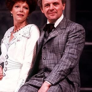 Sir Anthony Hopkins Actor with Actress Samantha Eggar in a scene from The Play The Lonely