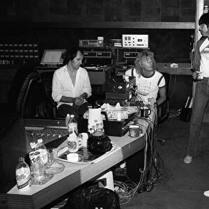 Sir Elton John in the recording studio on the Island of Monstserrat 1982