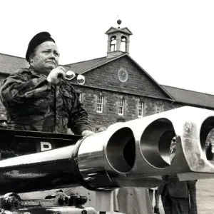 Sir Harry Secombe in 1976 when he was made a honorary Welsh Gunner at Raglan barracks Sir Harry Secombe in 1976 when he was made a honorary Welsh Gunner at Raglan barracks