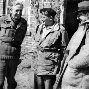 Sir James Grigg, the British Minister for War, visits British troops in Western Germany