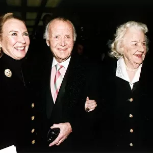 Sir John Mills the actor with his wife and daughter