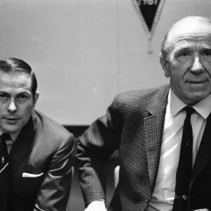 Sir Matt Busby, announces that Wilf McGuinness, Manchester United Assistant Trainer Sir Matt Busby, announces that Wilf McGuinness, Manchester United Assistant Trainer