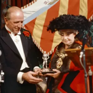 Sir Matt Busby Granted Freedom of Manchester Print 1967 Sir Matt Busby Granted Freedom of Manchester Print 1967