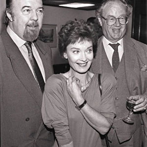 Sir Peter Hall, Nicola Pagett and John Mortimer QC, October 1987