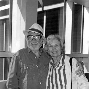 Sir Richard Attenborough and wife at Heathrow Airport. August 1992 P016951