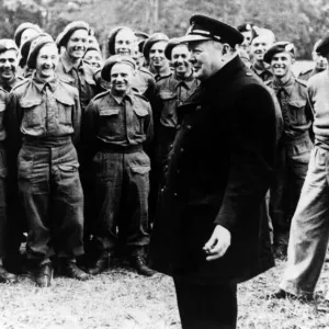 Sir Winston Churchill - 1944, the British Prime Minister with General Monty talking to